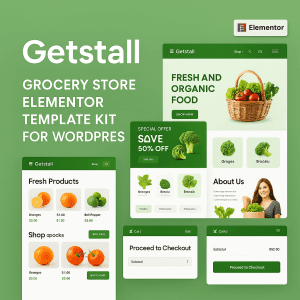 Getstall – Grocery Store Elementor Template Kit for WordPress