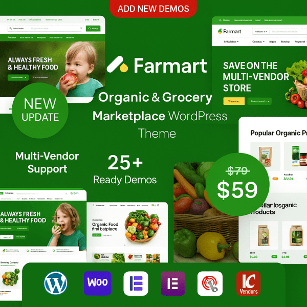 Farmart – Organic & Grocery Marketplace WordPress Theme