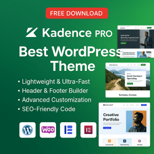 Kadence Pro Theme – Best WordPress Theme (Free Download)
