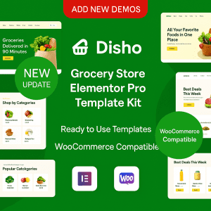 Disho – Grocery Store Elementor Pro Template Kit