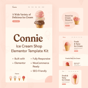 Connie – Ice Cream Shop Elementor Template Kit