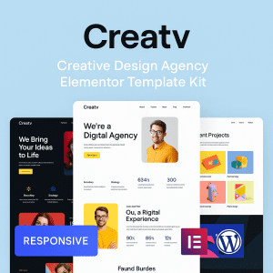 Creatv – Creative Design Agency Elementor Template Kit