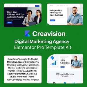 Creavision – Digital Marketing Agency Elementor Pro Template Kit