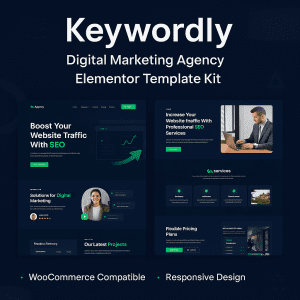 Keywordly – Digital Marketing Agency Elementor Template Kit