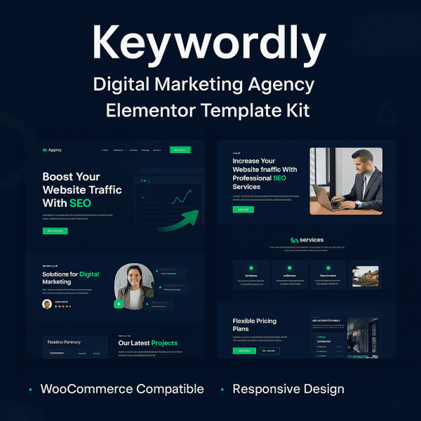 Keywordly – Digital Marketing Agency Elementor Template Kit