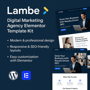 Lambe – Digital Marketing Agency Elementor Template Kit