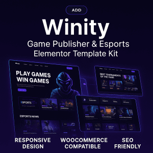 Winity – Game Publisher & eSports Elementor Template Kit