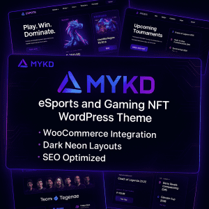 MYKD – eSports and Gaming NFT WordPress Theme