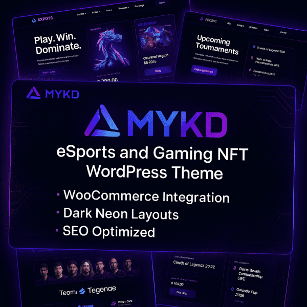 MYKD – eSports and Gaming NFT WordPress Theme