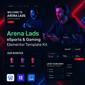 Arena Lads – eSports & Gaming Elementor Template Kit