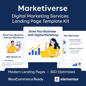 Marketiverse – Digital Marketing Services Landing Page Template Kit