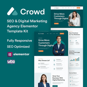 Crowd – SEO & Digital Marketing Agency Elementor Template Kit