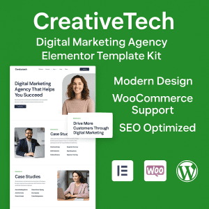 CreativeTech – Digital Marketing Agency Elementor Template Kit