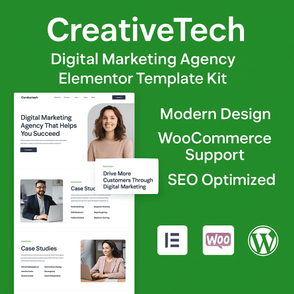 CreativeTech – Digital Marketing Agency Elementor Template Kit