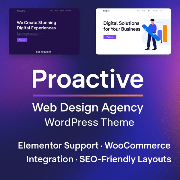 Proactive – Web Design Agency WordPress Theme