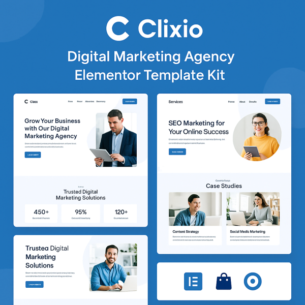 Clixio – Digital Marketing Agency Elementor Template Kit