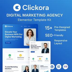 Clickora – Digital Marketing Agency Elementor Template Kit