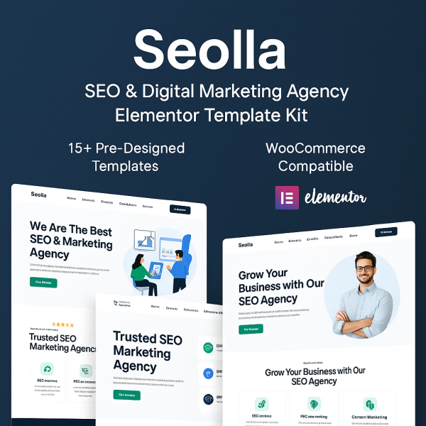 Seolla – SEO & Digital Marketing Agency Elementor Template Kit
