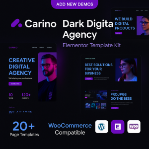 Carino – Dark Digital Agency Elementor Template Kit