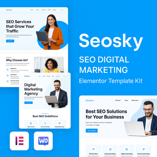 Seosky – SEO Digital Marketing Elementor Template Kit