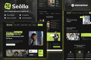 Seolla – SEO & Digital Marketing Agency Elementor Template Kit