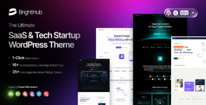 BrightHub - SaaS & Tech Startup WordPress Theme