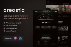Creastic – Creative Digital Agency Elementor Template Kit